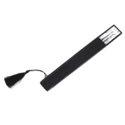 Cat Face Japanese Fan - Black -Shibui Store cat face japanese fan black 580