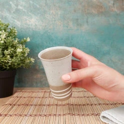 Clay Tea Cup - White -Shibui Store clay tea cup white 621