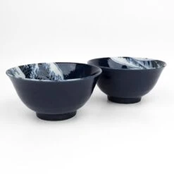Set Of 2 Small Japanese Bowls – Kanagawa Wave -Shibui Store coffret 2 petits bols japonais kanagawa 455