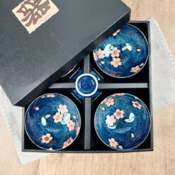 Set Of 5 Japanese Bowls - Sakura -Shibui Store coffret 5 bols japonais sakura 466