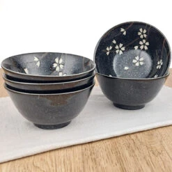 Set Of 5 Japanese Bowls - Spring 10 Set Of 5 Japanese Bowls - Spring -Shibui Store coffret 5 bols japonais spring 194