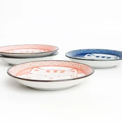 Japanese Cat Plates Set -Shibui Store coffret assiettes chat japonais 864