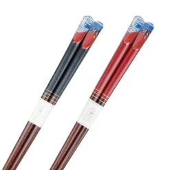 Mount Fuji Red Chopsticks Set 9 Mount Fuji Red Chopsticks Set -Shibui Store coffret de baguettes mont fuji rouge 373