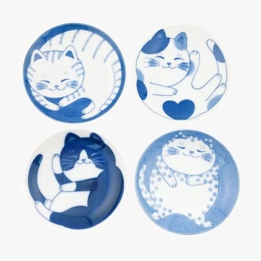 Japanese Cat Plates - Small