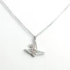 Silver Crane Necklace -Shibui Store collier japonais grue argentee 880