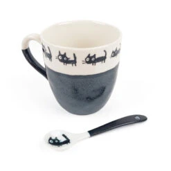Cat Coffee Spoon - Black 9 Cat Coffee Spoon - Black -Shibui Store cuillere a cafe japonaise chat noir 312