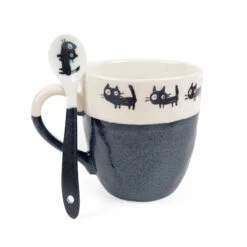 Cat Coffee Spoon - Black 10 Cat Coffee Spoon - Black -Shibui Store cuillere a cafe japonaise chat noir 862