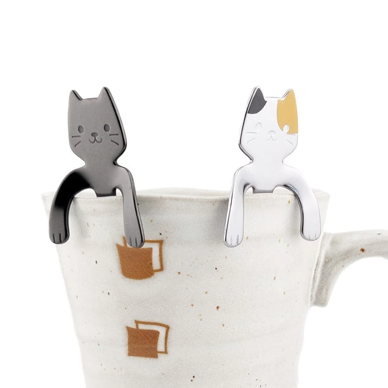 Japanese Tea Spoon - Black Cat 6 Japanese Tea Spoon - Black Cat - Image 4