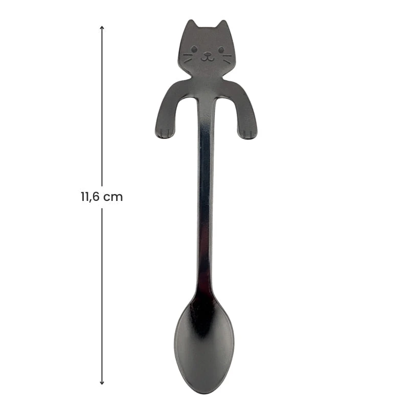 Japanese Tea Spoon - Black Cat 5 Japanese Tea Spoon - Black Cat - Image 3