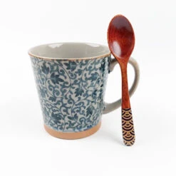 Japanese Wooden Tea Spoon - Blue -Shibui Store cuillere a the japonaise bois bleu 739