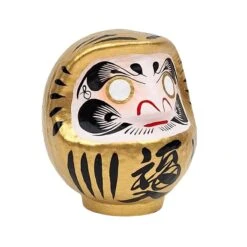 Gold Japanese Daruma – 3.5” To 5.9” -Shibui Store daruma japonais dore 9 a 15 cm 754