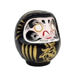 Black Japanese Daruma – 3.5” To 5.9” -Shibui Store daruma japonais noir 9 a 15 cm 723