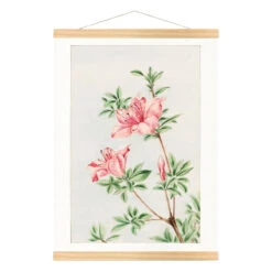 Japanese Print - Azalea -Shibui Store estampe japonaise azalee du japon a3 599