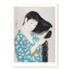 Japanese Block Print - Woman With Comb -Shibui Store estampe japonaise femme avec peigne a3 100