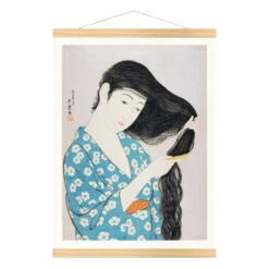 Japanese Block Print - Woman With Comb 7 Japanese Block Print - Woman With Comb -Shibui Store estampe japonaise femme avec peigne a3 190