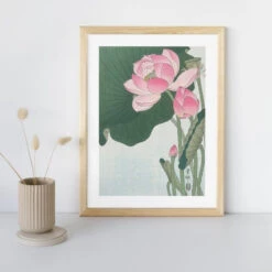 Japanese Woodblock Print - Lotus Flower -Shibui Store estampe japonaise fleur de lotus a3 512