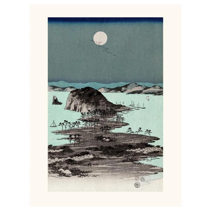 Japanese Print Hiroshige Kanazawa N°2 3 Japanese Print Hiroshige Kanazawa N°2