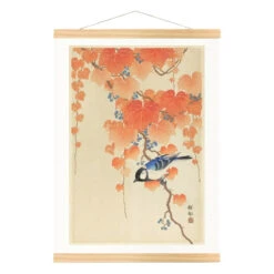 Japanese Print - Blue Tit -Shibui Store estampe japonaise mesange a3 735