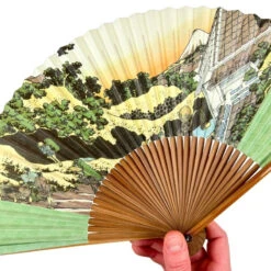 Fan With Japanese Print -Shibui Store eventail japonais estampe 524