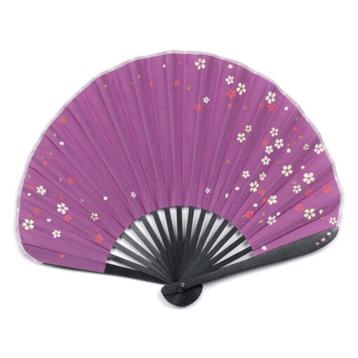 Japanese Fan - Purple Sakura