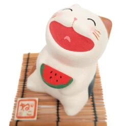 Smiling Cat Figurine -Shibui Store figurine japonaise chat rieur 811