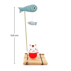 Japanese Chirimen Cat Figurine -Shibui Store figurine japonaise chirimen chat 191