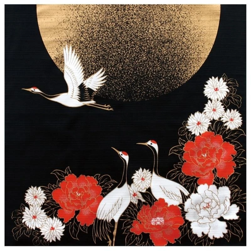Furoshiki Fabric - Japanese Crane - 19.7x19.7 In 3 Furoshiki Fabric - Japanese Crane - 19.7x19.7 In