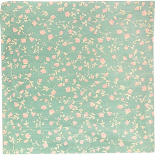 Flowered Japanese Furoshiki - 35.4x35.4 In