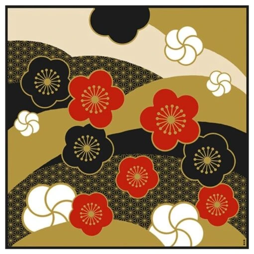 Furoshiki Cloth – Ume Nishiki – 35x35 In