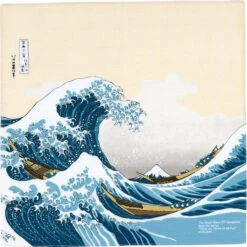 Furoshiki Kanagawa Wave - 18.9x18.9 In