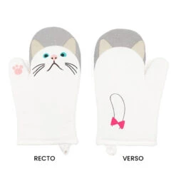 Oven Mitt - White Cat 7 Oven Mitt - White Cat -Shibui Store gant de cuisine chat blanc 421