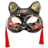 Japanese Cat Mask - Black And Red 2 Japanese Cat Mask - Black And Red -Shibui Store japanese cat mask black and red 581