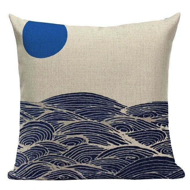Japanese Cushion Cover - Calm Sea 3 Japanese Cushion Cover - Calm Sea