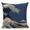 Japanese Cushion Cover - Great Wave -Shibui Store japanese cushion cover great wave 970