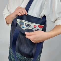 Japanese Fabric Bag Asanoha -Shibui Store japanese fabric bag asanoha 656