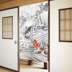 Japanese Noren Koi Fish -Shibui Store japanese noren koi fish 259