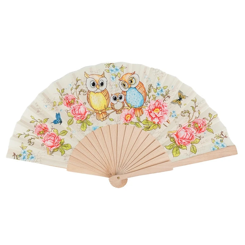 Japanese Owl Design Fan 3 Japanese Owl Design Fan