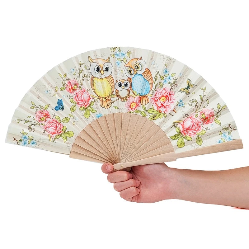 Japanese Owl Design Fan 4 Japanese Owl Design Fan - Image 2
