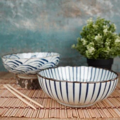 Japanese Ramen Bowl Set - X2 -Shibui Store japanese ramen bowl set x2 422