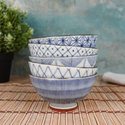 Japanese Rice Bowl Set - X5 -Shibui Store japanese rice bowl set x5 397