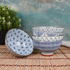 Japanese Rice Bowl Set - X5 -Shibui Store japanese rice bowl set x5 845