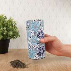 Japanese Tea Box Washi Paper - Blue -Shibui Store japanese tea box washi paper blue 981