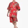 Jinbei Japanese Woman Red Crane & Pine 1 Jinbei Japanese Woman Red Crane & Pine -Shibui Store jinbei japonais femme rouge grue pin s 120