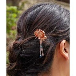 Kanzashi Hair Stick - Peony -Shibui Store kanzashi fleur pivoine 185