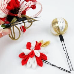Kanzashi Flowers & Crane 10 Kanzashi Flowers & Crane -Shibui Store kanzashi fleurs grue 877