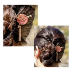 Kanzashi - Red Asanoha -Shibui Store kanzashi japonais asanoha rouge 204