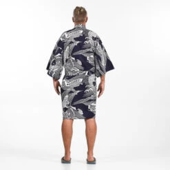 Happi Kimono Men - Koi Fish -Shibui Store kimono happi homme carpe koi taille unique 472