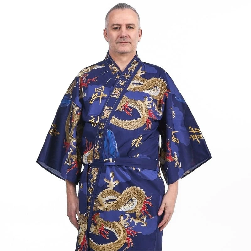 Men’s Happi Kimono – Dragon 4 Men’s Happi Kimono – Dragon - Image 2
