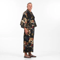 Men's Japanese Kimono - Dragon 11 Men's Japanese Kimono - Dragon -Shibui Store kimono homme japonais dragon taille unique 406