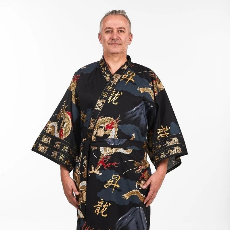 Men's Japanese Kimono - Dragon 4 Men's Japanese Kimono - Dragon - Image 2